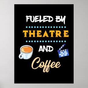 Póster Actor Alimentado Por El Café Teatral
