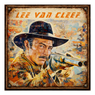 Póster Actor de cine Lee Van Cleef
