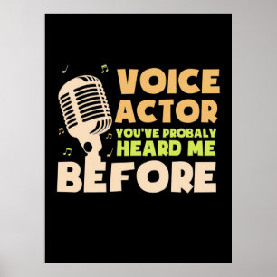 Póster Actor de voz