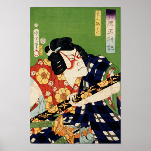 Póster Actor disfrazado de Toyohara Kunichika