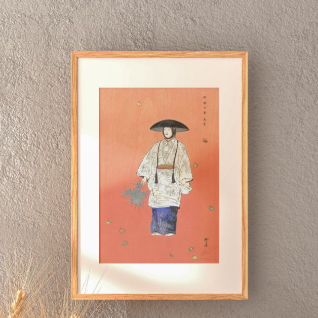 Póster Actor en el Hanagatami de Noh Play 1926 (Subido por el creador)