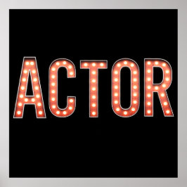 Póster Actor Marquee Lights