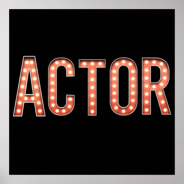 Póster Actor Marquee Lights (Frente)