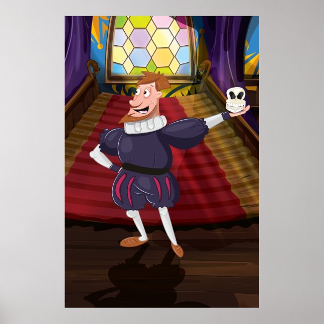 Póster Actor Personalizado de Shakespeare. (Frente)