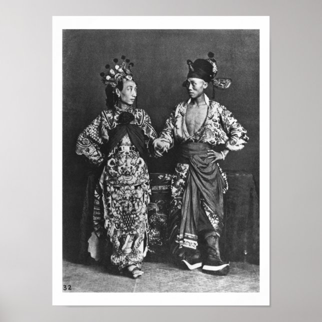 Póster Actores chinos, c.1870 (foto de abajo) (Frente)