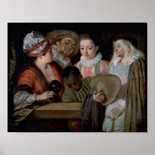 Póster Actores del teatro Francais, c.1714-15