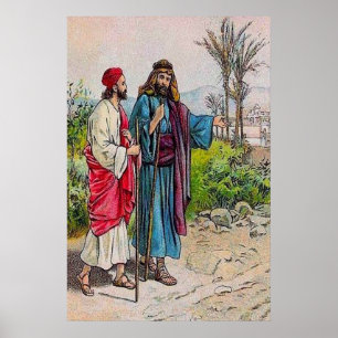 Póster Actos 11:19-26 Bernabé lleva Saul a Antioquía