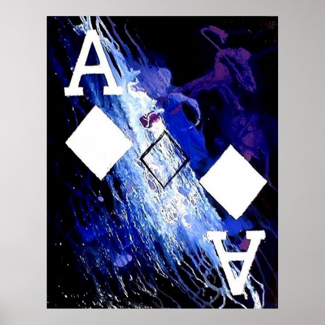PÓSTER ACTOS ABSTRACTOS DE GALAXIA DE DIAMANTES (Frente)