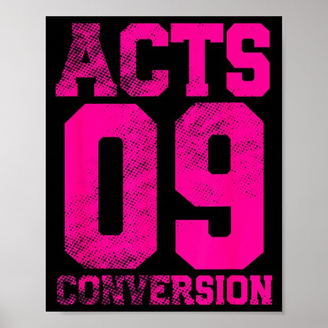 Póster Acts 9 Conversion Bible Chapter Jersey Design  (Frente)