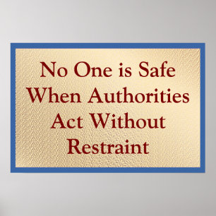Póster Actuar Sin Restricción