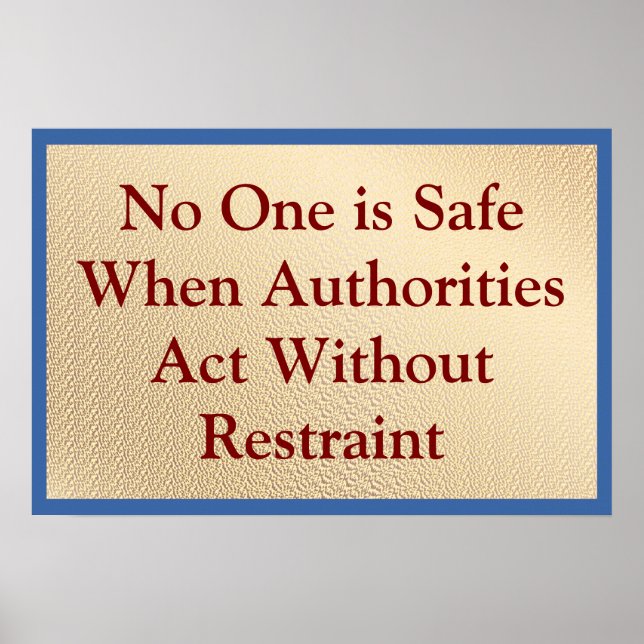 Póster Actuar Sin Restricción (Frente)
