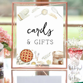 Póster Acuarela A Cutie Pie Baking Cards & Gifts