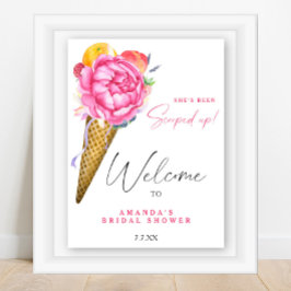 Póster Acuarela a la que han sacado la ducha de novia