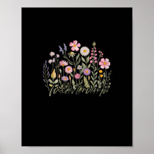 Póster Acuarela Anti Trump Floral Demócrata Presidente Li