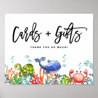 Acuarela bajo las naipes del mar y los regalos cum