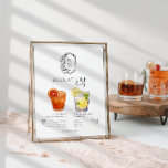 Póster Acuarela | Bebida con firma de novia y novio<br><div class="desc">Personalice este cartel con los nombres de la novia y el novio y su bebida favorita. Se pueden tomar diferentes cócteles en ilustraciones bajo petición. Añada la redacción de su personalizado a este diseño utilizando los cuadros "Editar esta plantilla de diseño" en el lado derecho del elemento o haga clic...</div>
