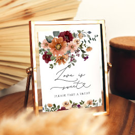 Póster Acuarela Caída El amor floral es dulce, tómate un