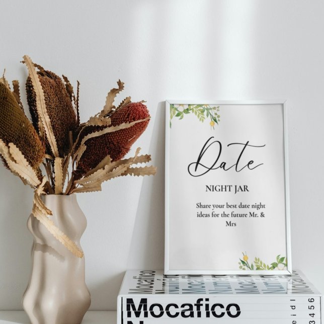 Póster Acuarela Citrus Lemon Bridal Ducha boda Rótulo (Subido por el creador)