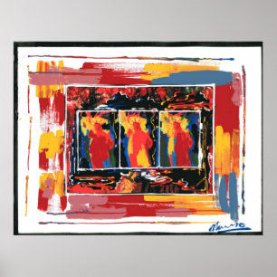 Póster Acuarela colorida moderna 9-11 Estatua de la Liber