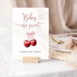 Póster Acuarela Coquette Cerezo Los Bebés son Dulces