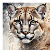 Acuarela Cougar no 1