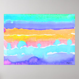 Póster Acuarela de Aquamarine Fantasy 02