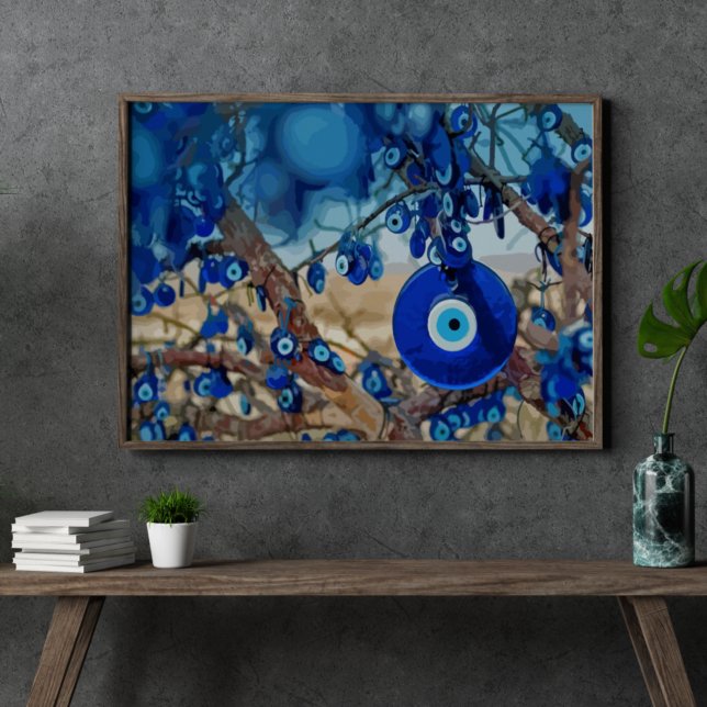 Póster Acuarela de árbol decorada con nazares (Subido por el creador)