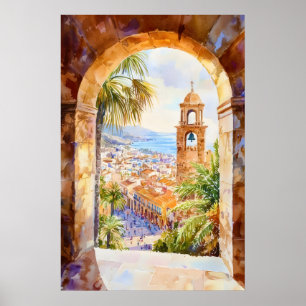 Póster Acuarela de Barcelona 2