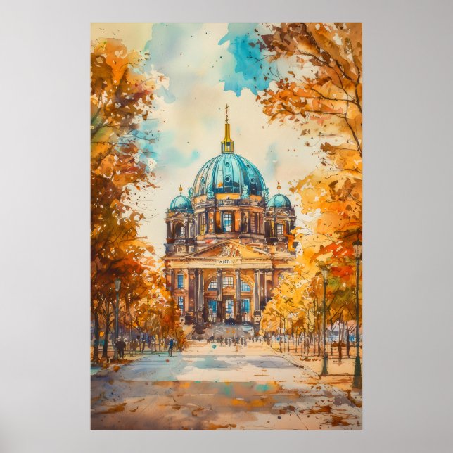 Póster Acuarela de Berlín 2 (Frente)