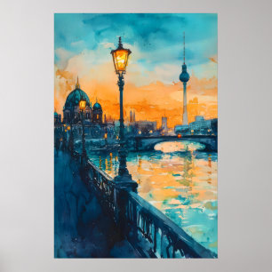 Póster Acuarela de Berlín 4