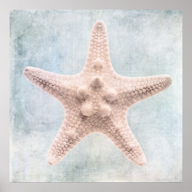 Póster Acuarela de Crema Azul Estelar Perturbada (Frente)