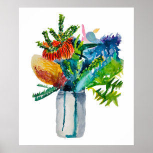 Póster Acuarela de flores nativas australianas