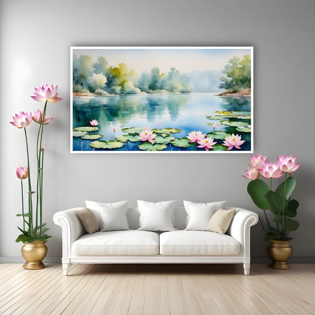 Póster Acuarela de Lotus Pond (Subido por el creador)
