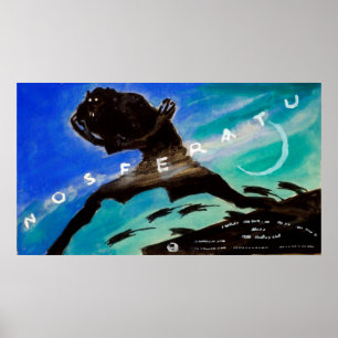 Póster Acuarela de Nosferatu del vintage