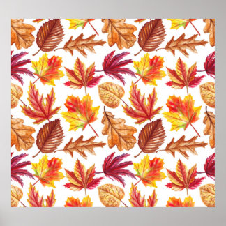 Póster Acuarela de otoño de composición botánica, perfect
