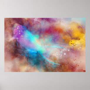 Póster Acuarela de peces tropicales hawaianos - Parrofish