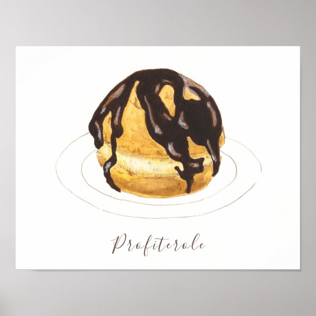 Póster acuarela de Profiterole (Frente)