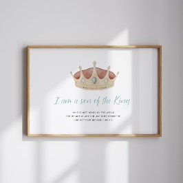 Póster Acuarela de un hijo de Dios con poster de la coron