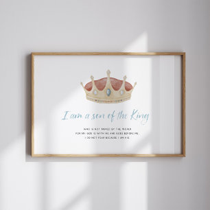 Póster Acuarela de un hijo de Dios con poster de la coron