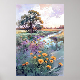 Póster Acuarela de verano