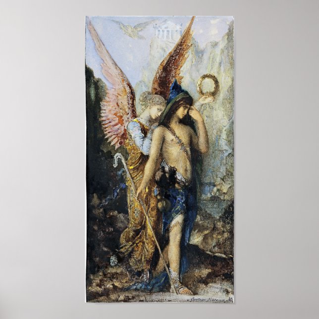 Póster Acuarela de Voices de Gustave Moreau (Frente)