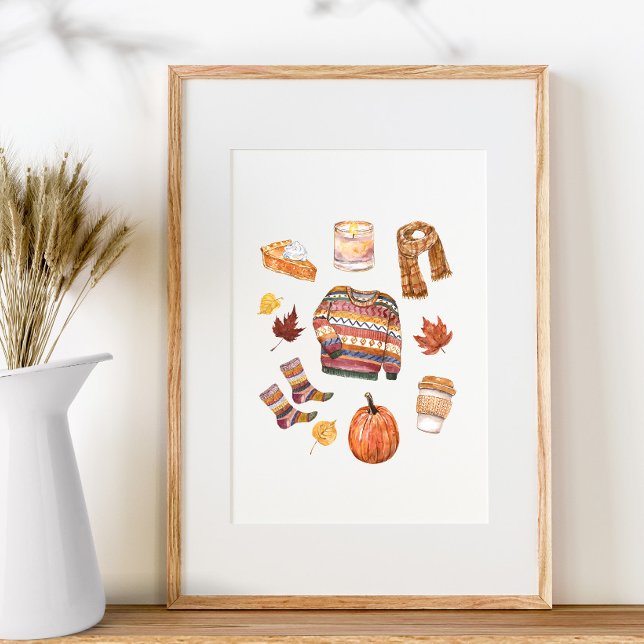 Póster Acuarela del clima de suero otoño (Subido por el creador)