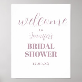 Póster Acuarela Dusty Ducha de novia rosa