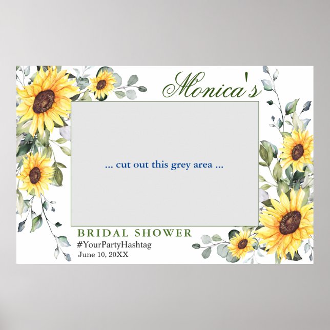 Póster Acuarela Eucalyptus Bridal Shower Photo Prop (Frente)