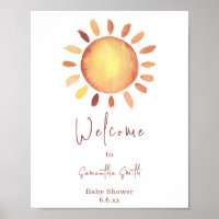 Acuarela Feliz Bienvenida Sol Amarillo