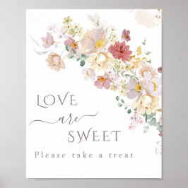 Póster Acuarela Flor silvestre Purple Spring Bridal