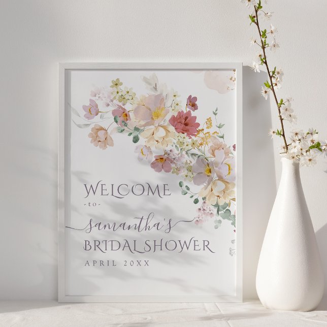 Póster Acuarela Flor Silvestre Púrpura Despedida de Solte (Subido por el creador)