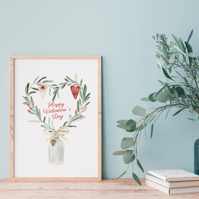Póster Acuarela Floral Heart Valentine (Subido por el creador)