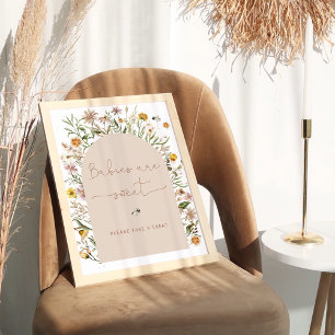 Póster Acuarela Flores silvestres Boho Los bebés son dulc