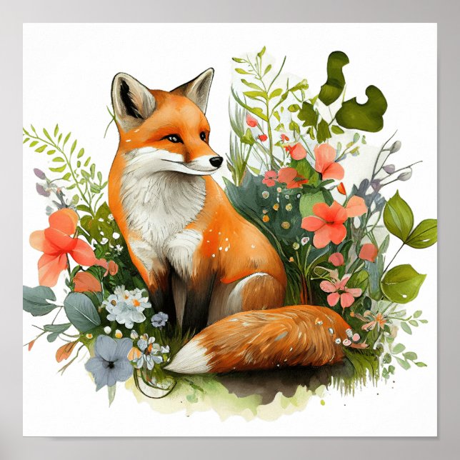 Póster Acuarela FOX (Frente)